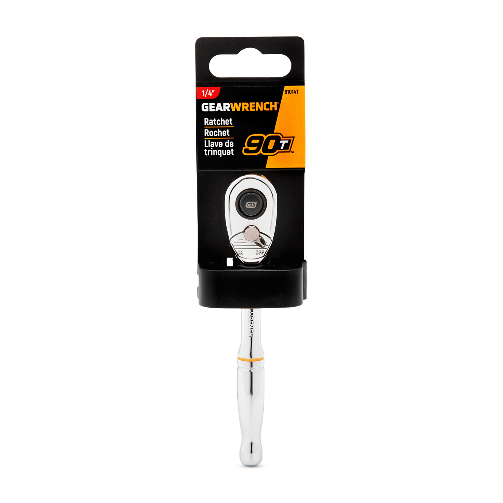 GearWrench 1/4in. Drive Ratchet — 90-Tooth, Quick Release, Model# KDT81014T